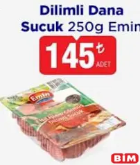 EMİN DİLİMLİ DANA SUCUK 250 G